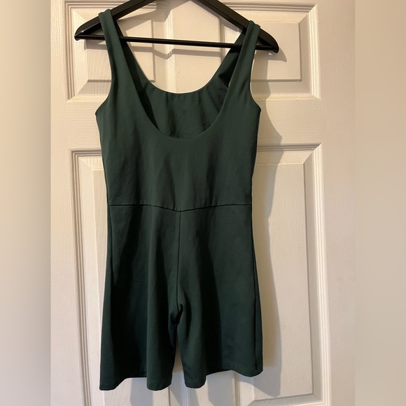 Girlfriend Collective Bike Unitard Deep Green - Picture 3 of 4